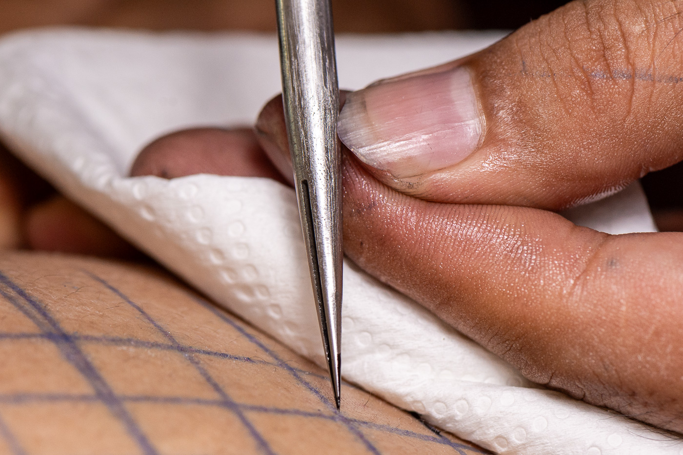 Sak Yant needle close up
